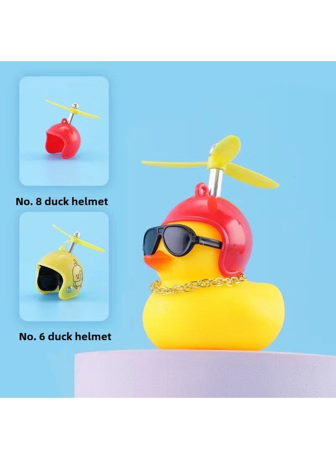 Neighborhood Product No.8 Little Yellow Duck Helmet Bamboo Dragonfly Cyber Celebrity Broken Wind Duck Car Toy Social Duck Sunglasses Necklace-Color:Black Sunglasses - Image 2