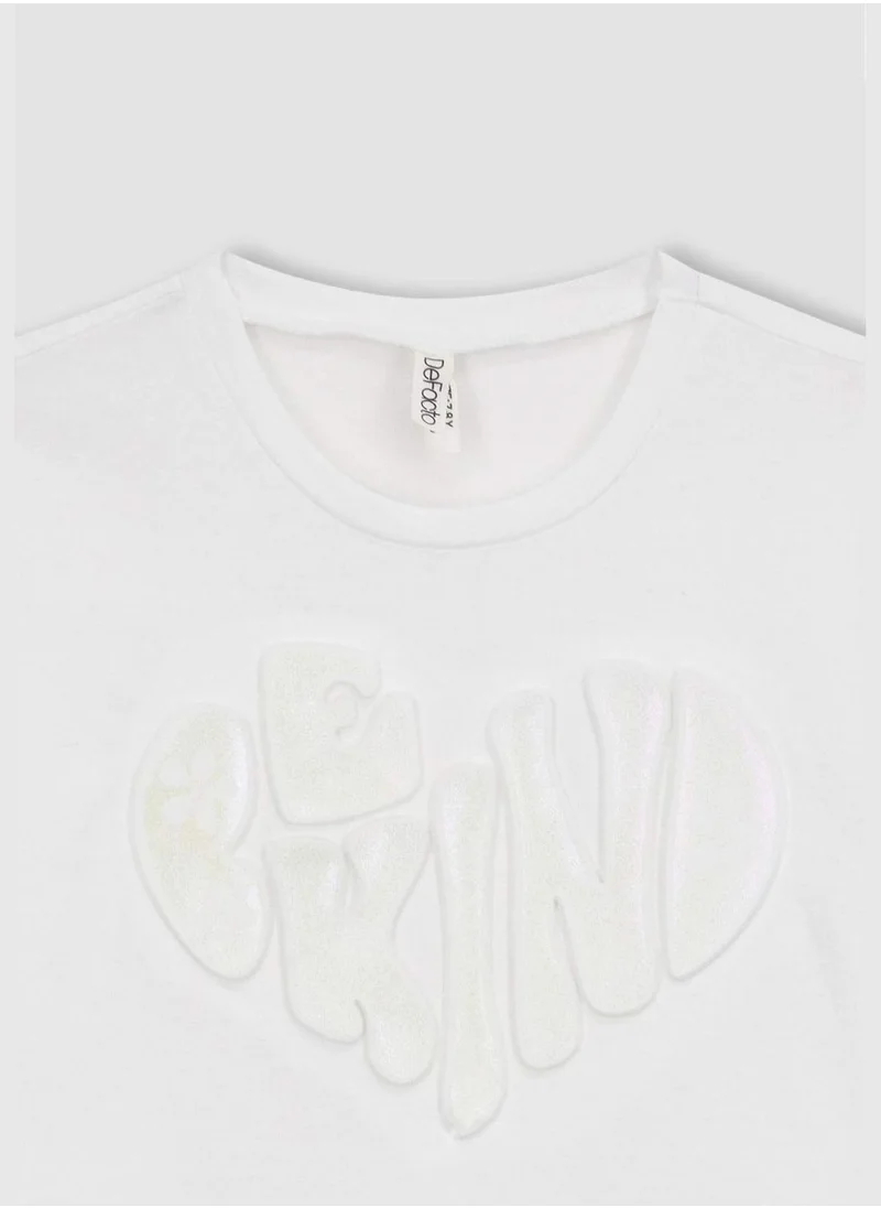 ديفاكتو Girl Knitted Short Sleeve Body