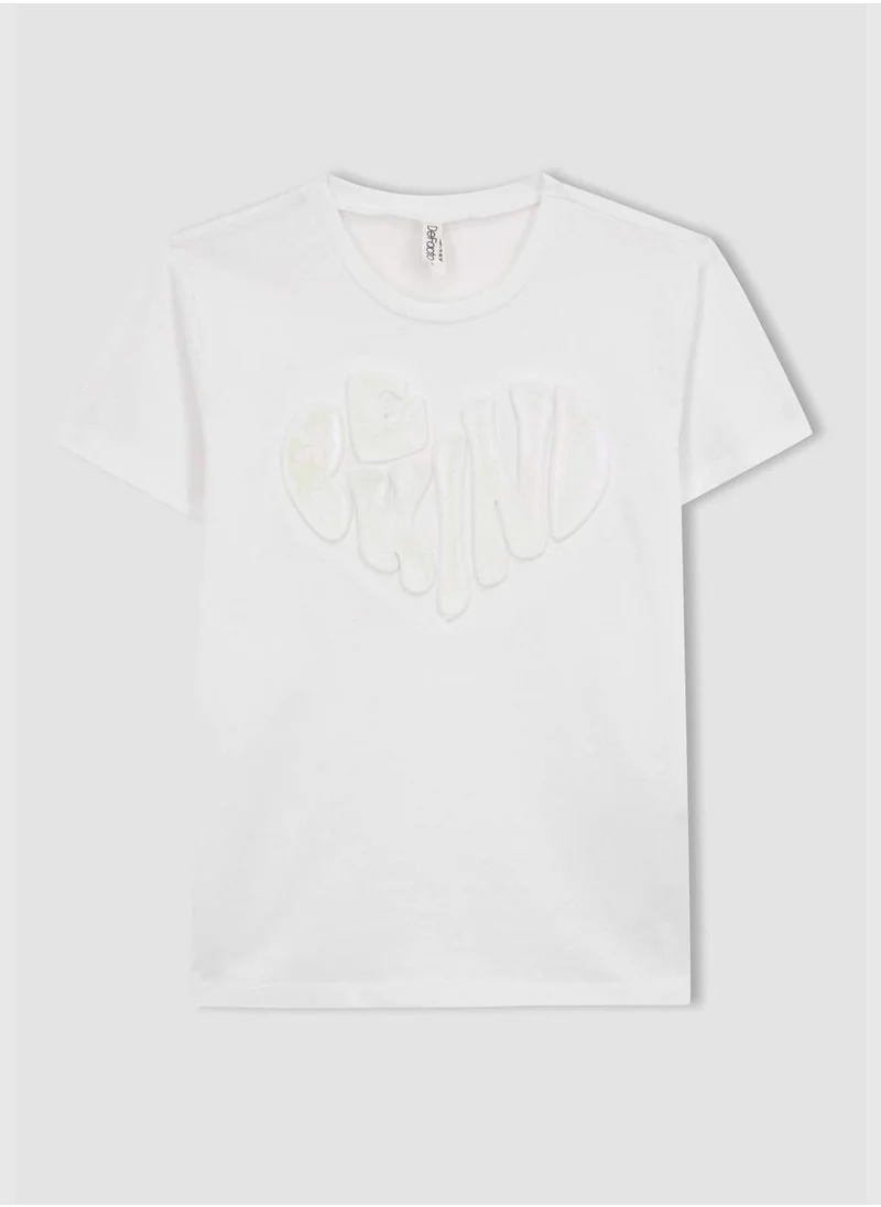 ديفاكتو Girl Knitted Short Sleeve Body
