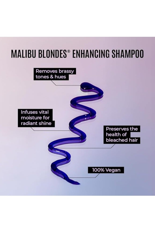 Malibu C NP Malibu Blondes® Enhancing Shampoo Net 1 liter / 33.8 fl. oz. - Image 2