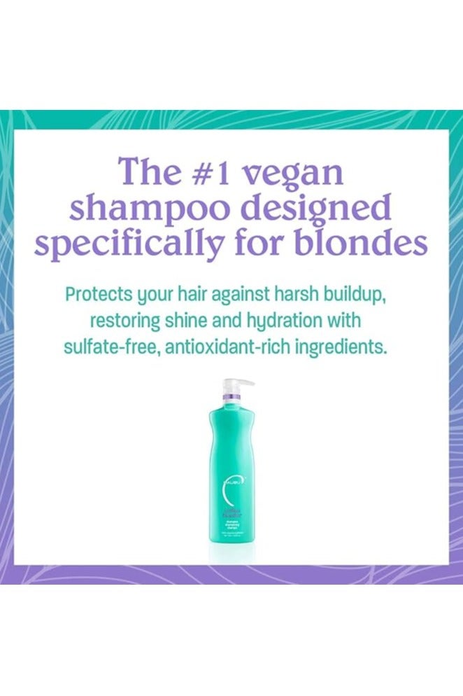 Malibu C NP Malibu Blondes® Enhancing Shampoo Net 1 liter / 33.8 fl. oz. - Image 4