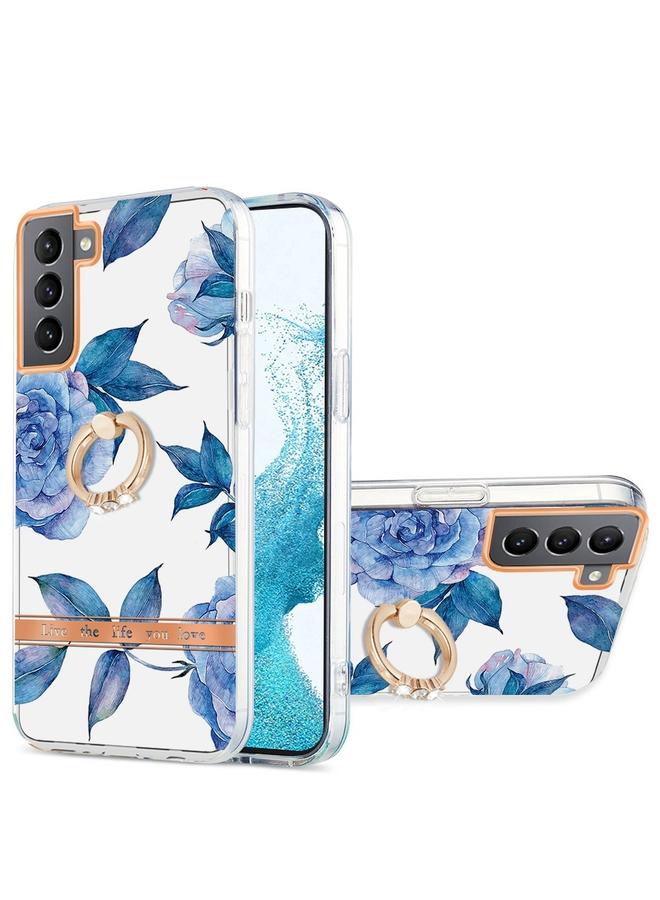 S-TOP Case For Samsung Galaxy S22+ 5G Ring IMD Flowers TPU Phone Case - Image 1