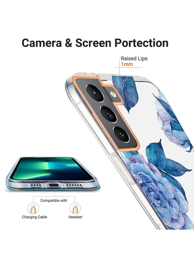 S-TOP Case For Samsung Galaxy S22+ 5G Ring IMD Flowers TPU Phone Case - Image 4