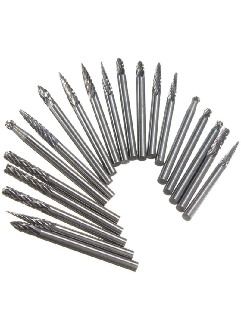 Generic 20pcs 3mm Rotary Burrs Drill Bits Tungsten Carbide Milling Cutters for the object of relatively low density material  - Image 3