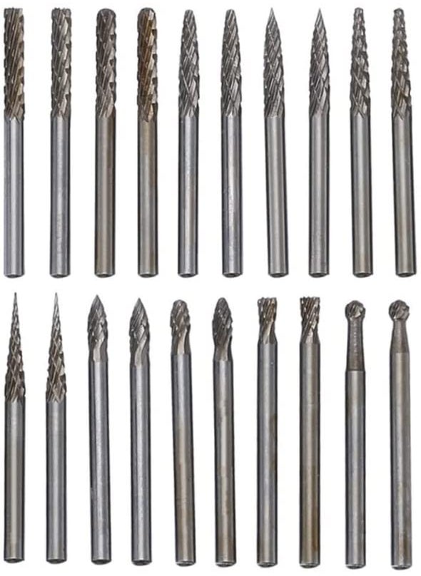 Generic 20pcs 3mm Rotary Burrs Drill Bits Tungsten Carbide Milling Cutters for the object of relatively low density material  - Image 2