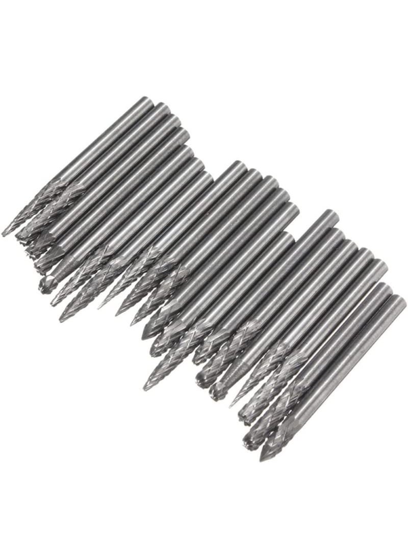 Generic 20pcs 3mm Rotary Burrs Drill Bits Tungsten Carbide Milling Cutters for the object of relatively low density material  - Image 5