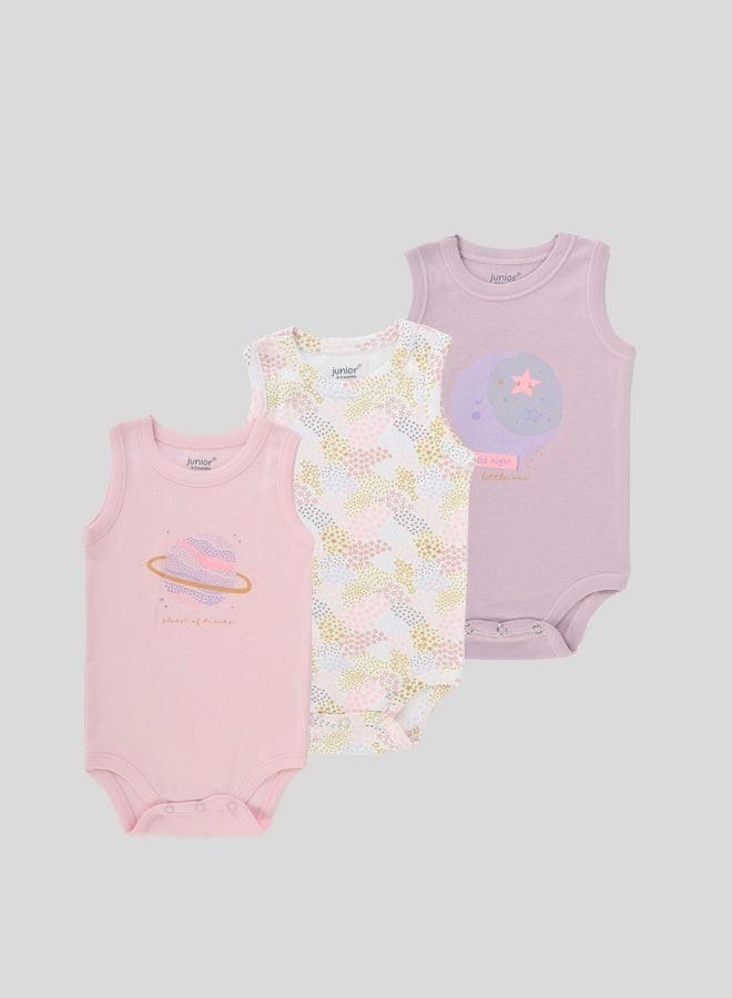 Junior Baby UniSex Cotton Bodysuit Pack of 3 - Image 1