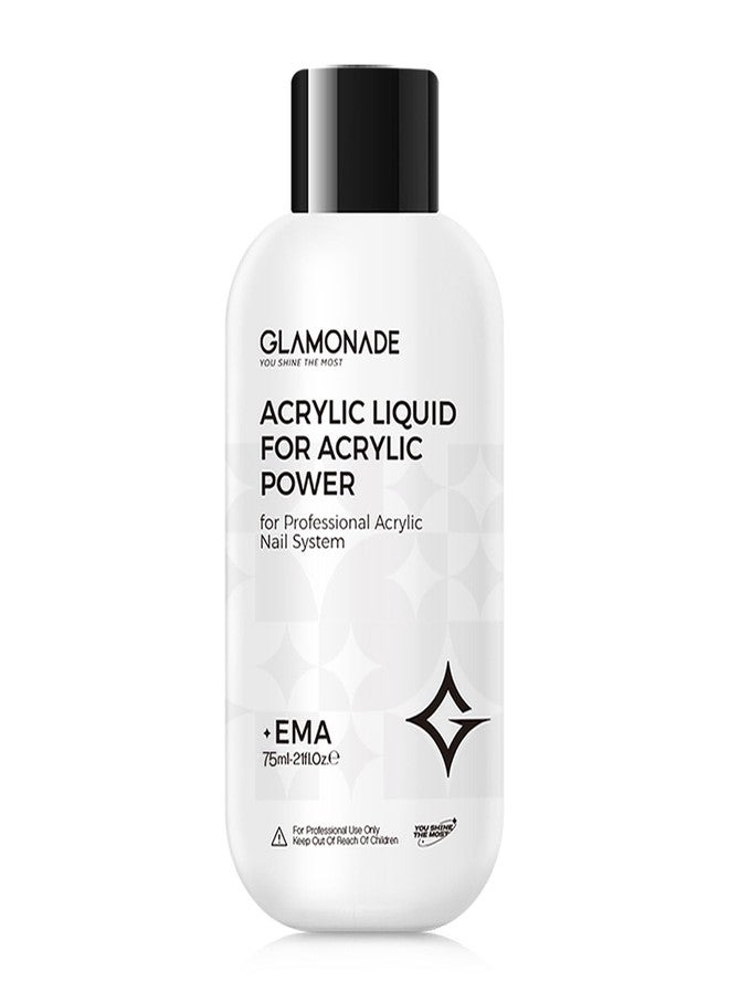 Glamonade Professional Acrylic Liquid for Nail: 2.5fl.oz Acrylic Liquid EMA Non-Yellowing for Acrylic Powder DIY Home & Salon - Image 1