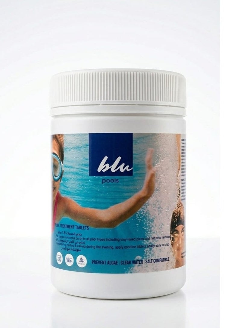 Blu Swimming Pool Chlorine Tablets (5 Tablets) 65-70% | Long Lasting Pool Sanitizer - Image 1