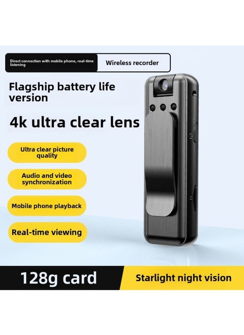 The Recorder Recording Pen Remote Monitoring With Video Recording Machine Camera HD Sports Camera-Body Color:Flagship Wifi Version + 128g Card [real-time Viewing On Mobile Phone + Audio And Video Synchronization + Ultra-clear Night Vision