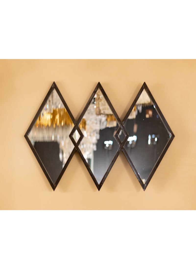 Kandil Egypt 3309 Black Triangle Mirrors Black 97x70cm 