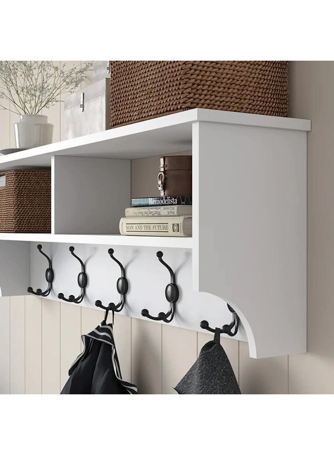 Home Canvas Modern Coat Rack Wall Hanger Coat Rack Clothes Hanger 120 Cm White - Image 2