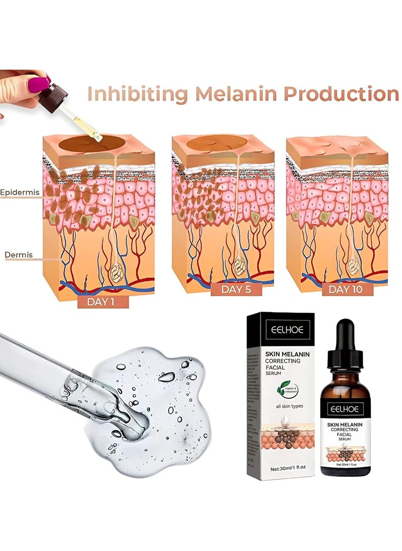 EELHOE Melanin Correcting Facial Serum, Dark Spot Correcting Glow Serum, Anti-aging Facial Serum, Whitening Niacinamide Facial Essence For Skin Brightness, Dark Spot Removal And Moisturizing Skin  - Image 4