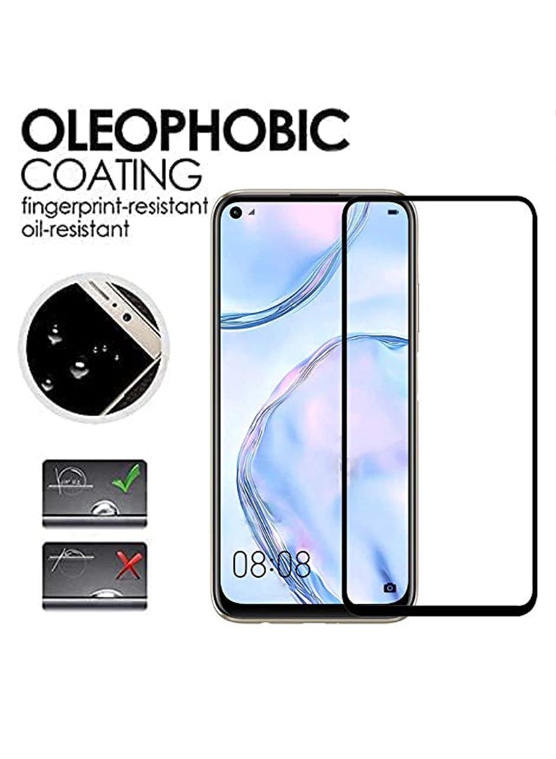 Huawei Nova 7 SE Screen Protector - Edge to Edge Tempered Glass Screen Protector - Black, High Transparency, Delicate Touch, Anti-Explosion, Smooth Arc Edges, Easy Installation. - Image 3