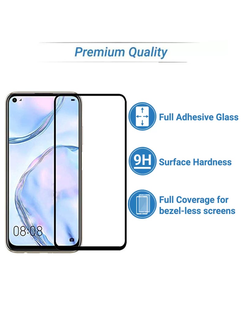 Huawei Nova 7 SE Screen Protector - Edge to Edge Tempered Glass Screen Protector - Black, High Transparency, Delicate Touch, Anti-Explosion, Smooth Arc Edges, Easy Installation. - Image 2