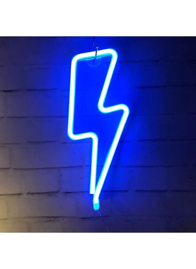 SKY-TOUCH - Lightning Strike LED Neon Sign Blue 358cm - Image 1