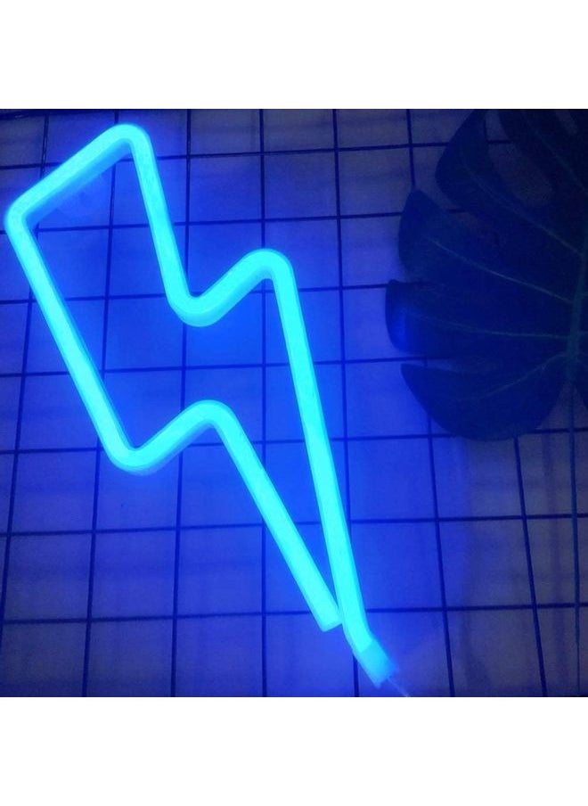 SKY-TOUCH - Lightning Strike LED Neon Sign Blue 358cm - Image 1