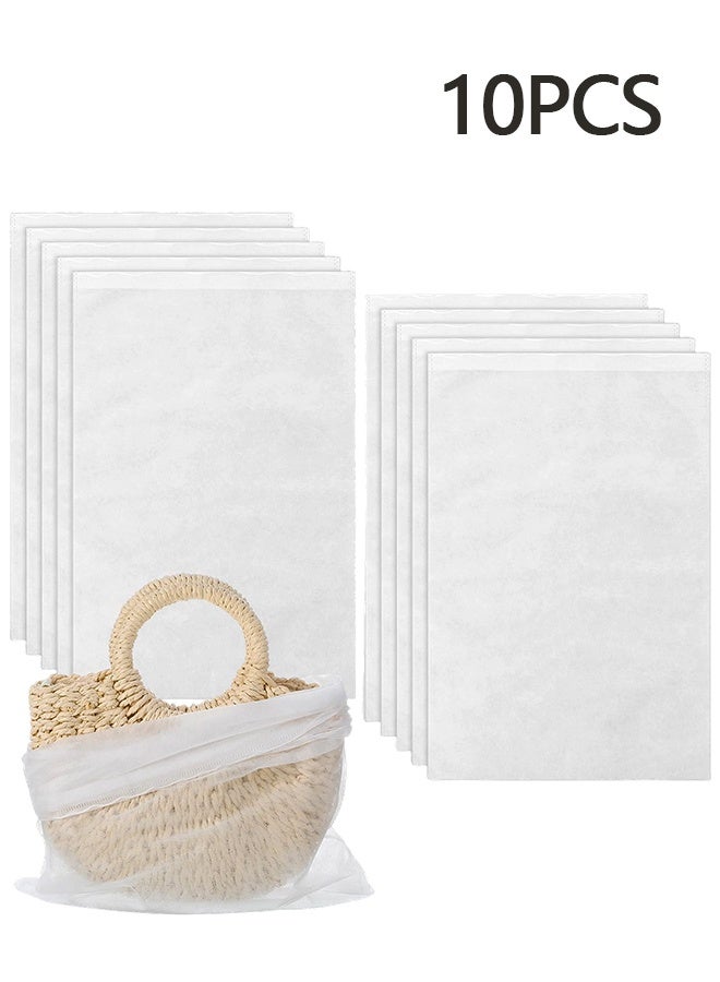 10 Pcs 48x32cm Non-Woven Drawstring Dust Bags, Multi-Purpose Travel Storage Organizer for Handbags, Purses, Shoes & Boots - Image 1