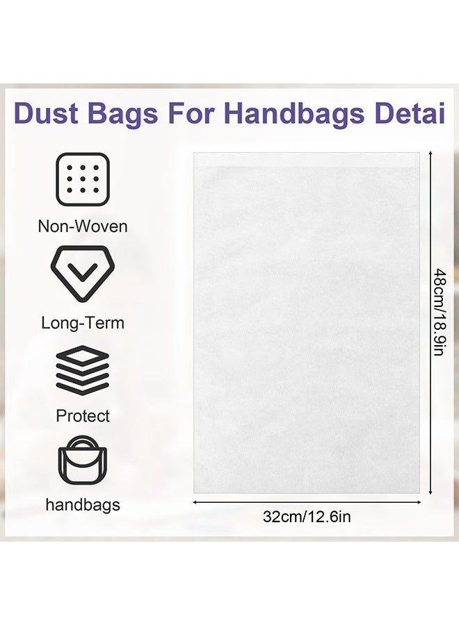 10 Pcs 48x32cm Non-Woven Drawstring Dust Bags, Multi-Purpose Travel Storage Organizer for Handbags, Purses, Shoes & Boots - Image 2