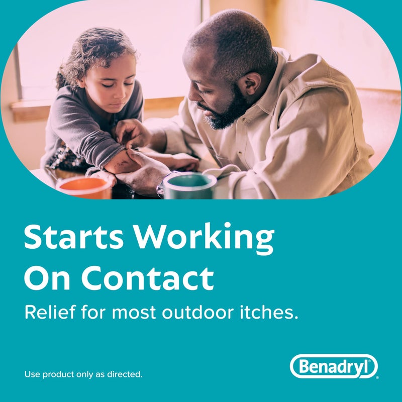 Benadryl كريم بنادريل المضاد للحكة بقوة إضافية مع 2% ديفينهيدرامين HCI لتخفيف الحكة المرتبطة بنبات اللبلاب السام، لدغات الحشرات والمزيد، 1 أونصة، 3 عبوات - Image 3