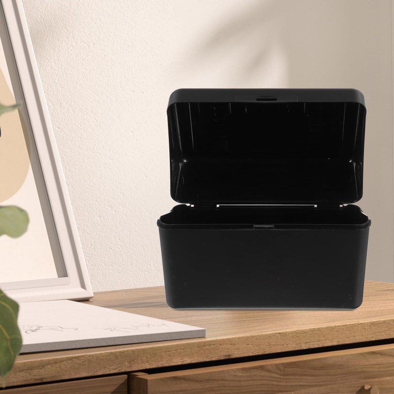 Lockable Index Card Box With Plastic Storage Containers For Flash Cards Desktop Organizer With Categorized Labels For Sorting And Protection - Image 4