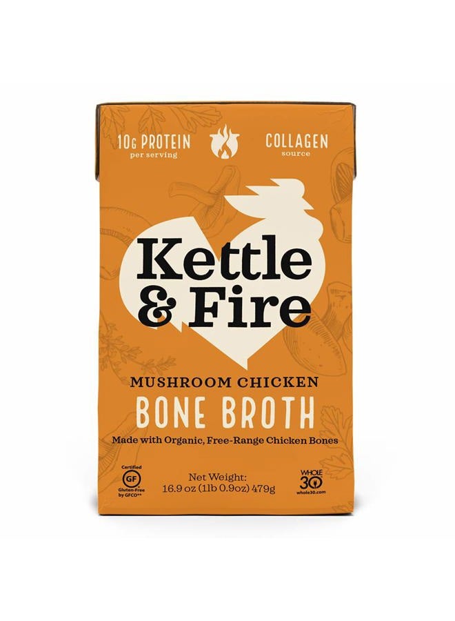 Kettle & Fire Kettle And Fire Broth Mushroom Chicken Bone, 16.9 OZ - Image 1
