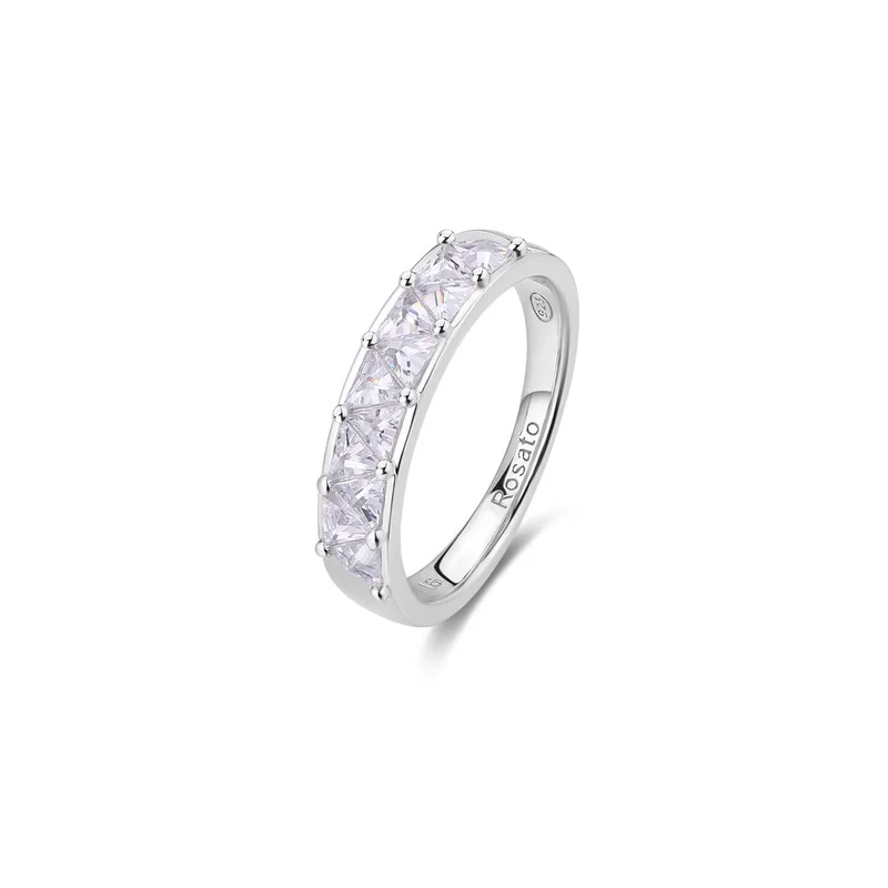 روساتو Vittoria Rings in 925 Sterling Silver with 22 White Cubic Zirconia for Women's