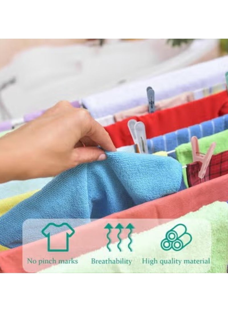 Waterproof Colorful Clothespins 2 lb. Capacity Heavy Duty Plastic Pins, Clothes Pins Colored for Crafts, Laundry, Drying, Clotheslines, Chip Clips & Home Organization | Air-Drying Clothing Pin 24pcs - Image 3