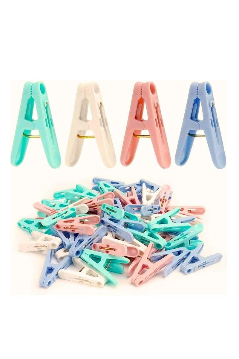 Waterproof Colorful Clothespins 2 lb. Capacity Heavy Duty Plastic Pins, Clothes Pins Colored for Crafts, Laundry, Drying, Clotheslines, Chip Clips & Home Organization | Air-Drying Clothing Pin 24pcs - Image 1