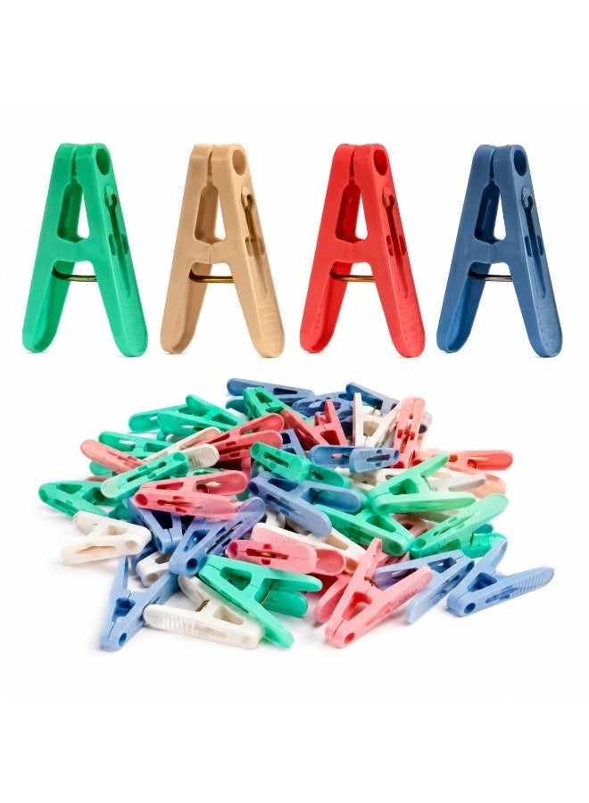 Lukadah Waterproof Colorful Clothespins 2 lb. Capacity Heavy Duty Plastic Pins, Clothes Pins Colored for Crafts, Laundry, Drying, Clotheslines, Chip Clips & Home Organization | Air-Drying Clothing Pin 24pcs - Image 1