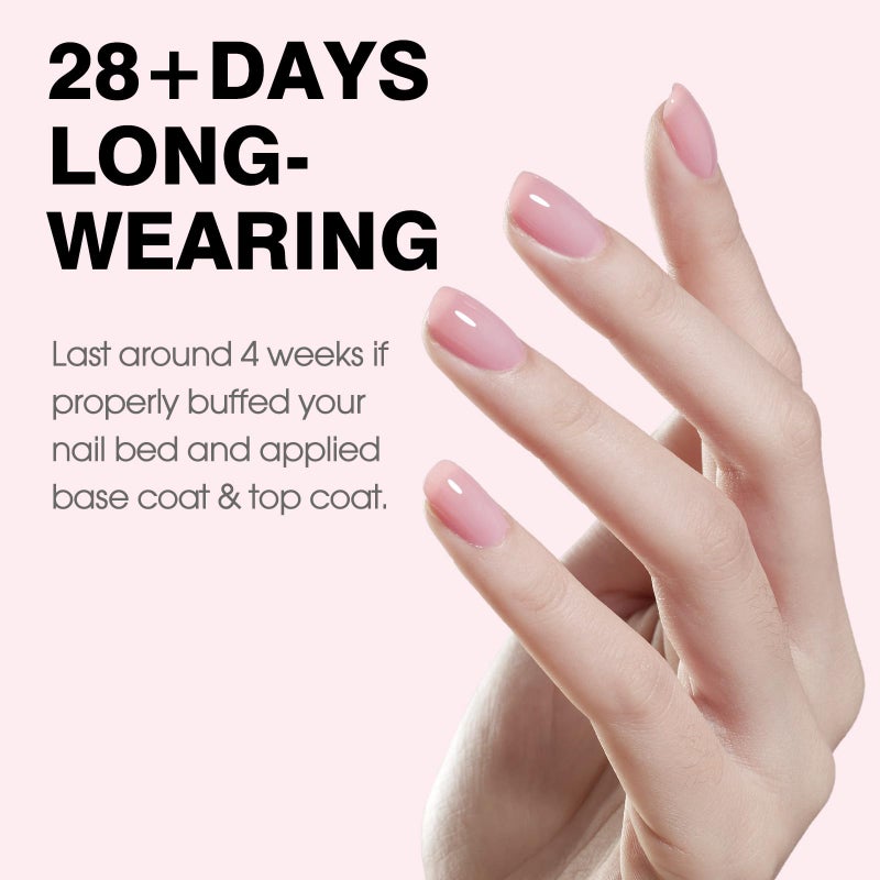 CANNI Soft Pink Jelly Gel Polish â€“ 9ML Translucent Sheer Nude Soak-Off UV/LED Gel Nail Polish for DIY Manicure or Salon Use - Image 3