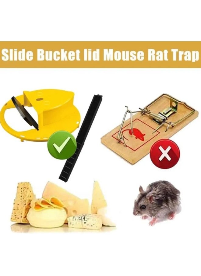 Generic - Mouse Trap Bucket Flip and Slide Lid Rat Auto Reset Multi Catch Humane Indoor Outdoor flip lid N Humanized Mousetrap Design Balance  5 Gallon Bucket Compatible (Without Barrel) - Image 1