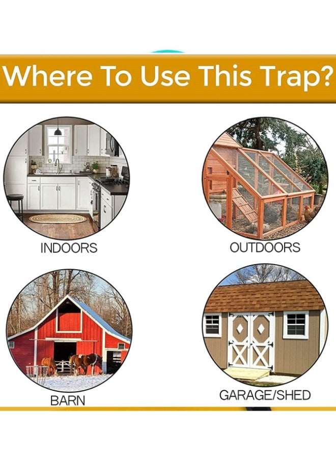 Generic - Mouse Trap Bucket Flip and Slide Lid Rat Auto Reset Multi Catch Humane Indoor Outdoor flip lid N Humanized Mousetrap Design Balance  5 Gallon Bucket Compatible (Without Barrel) - Image 1
