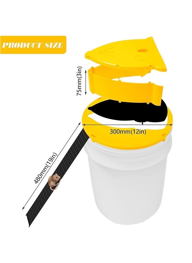 Generic - Mouse Trap Bucket Flip and Slide Lid Rat Auto Reset Multi Catch Humane Indoor Outdoor flip lid N Humanized Mousetrap Design Balance  5 Gallon Bucket Compatible (Without Barrel) - Image 1