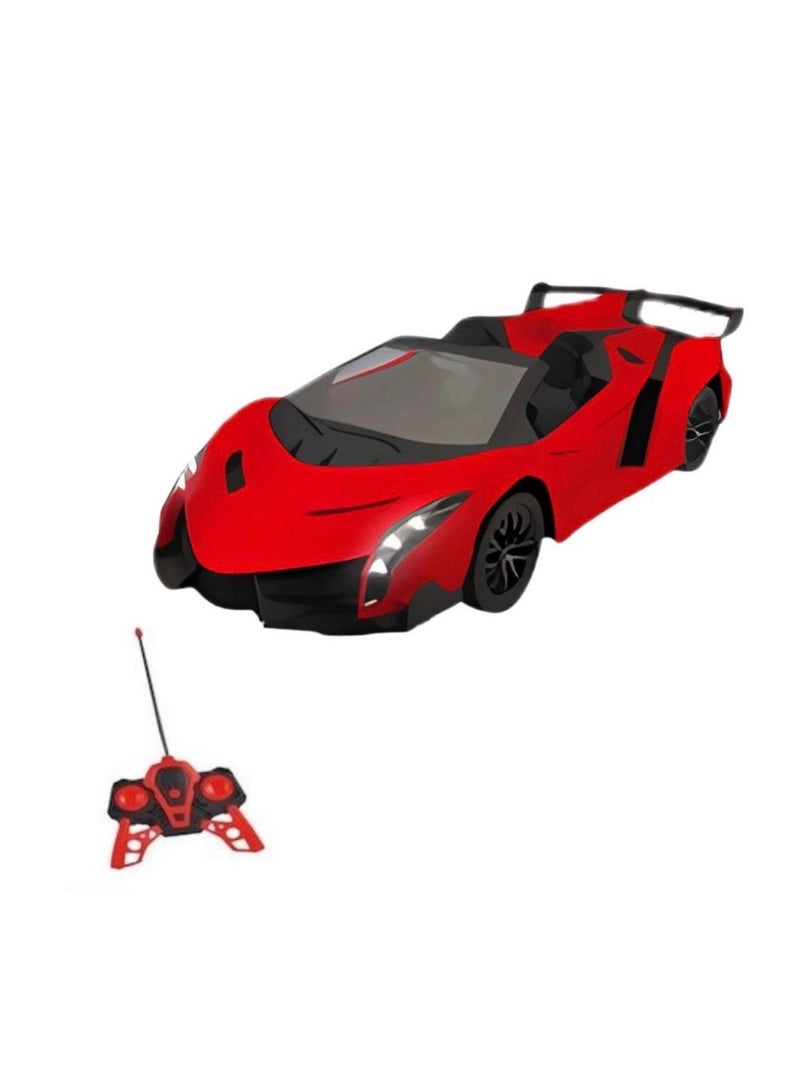 Toyland 1:18 Scale Remote Control Racing Car High Speed RC Sports Car with Controller-Red - Image 1