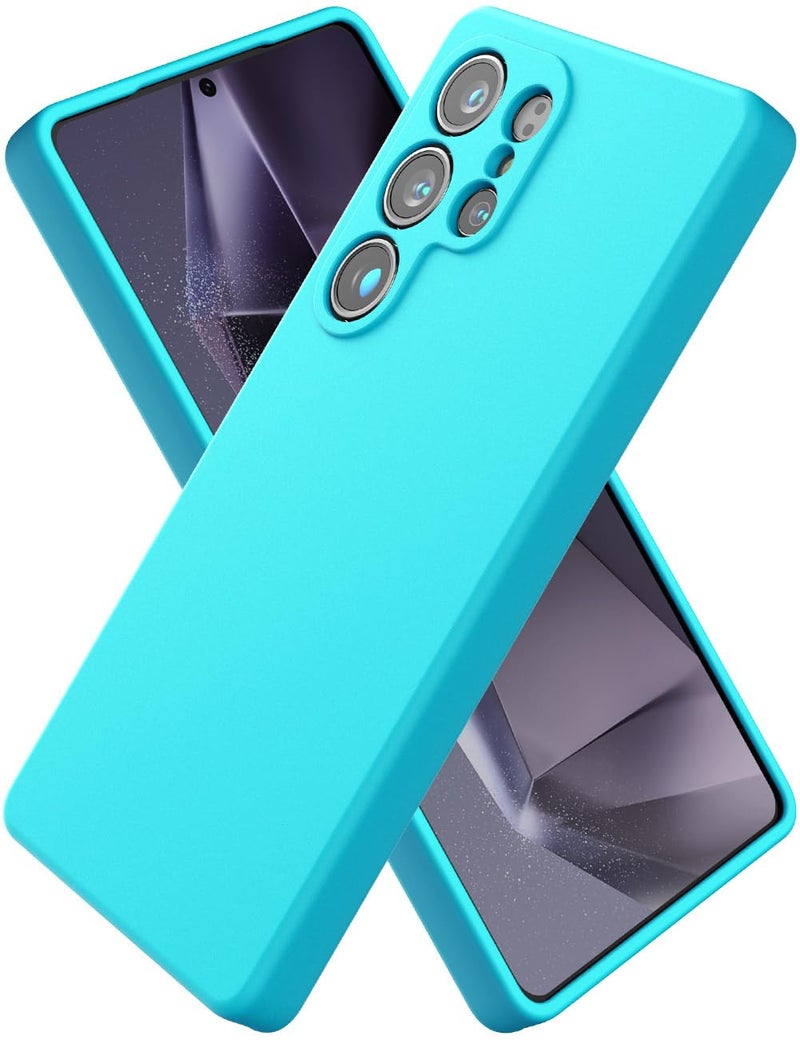 CUZMIGO Silicone Case for Samsung Galaxy S25 Ultra, Soft Slim Liquid Silicone Phone Case with Anti-Scratch Microfiber Lining, Camera Cover Protection with Cute Color Variety, Glacier Blue - Image 1