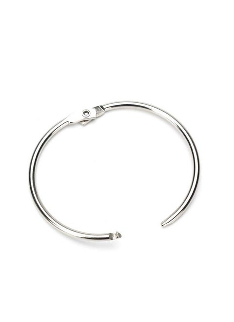 Loose Leaf Binder Rings 2.5 Inch, 20 Pack Large Openable Metal Book Rings, Easy To Open And Close, Silver Circular Shower Curtain Ring Loops For Drape, Bathroom, Office (2 1/2 Inch)