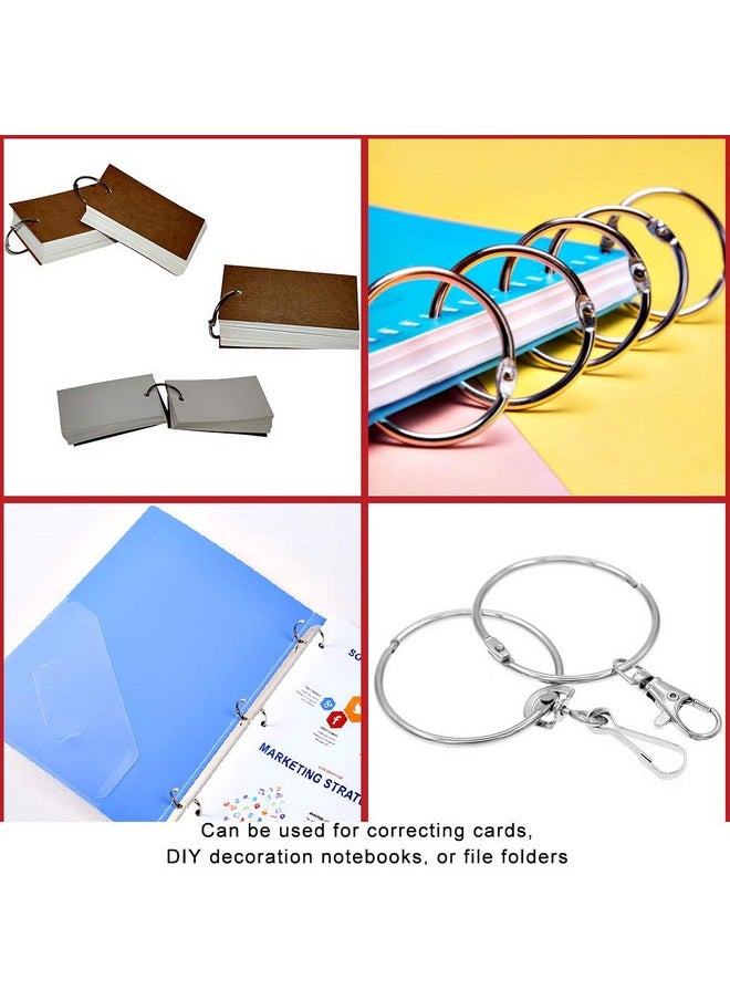 Coideal Loose Leaf Binder Rings 2.5 Inch, 20 Pack Large Openable Metal Book Rings, Easy To Open And Close, Silver Circular Shower Curtain Ring Loops For Drape, Bathroom, Office (2 1/2 Inch)  - Image 5