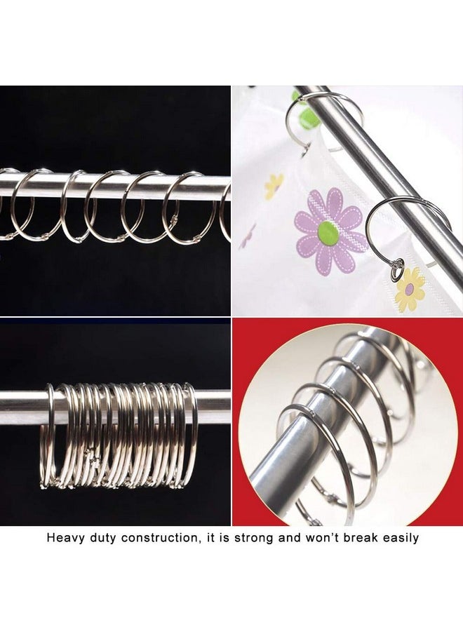 Coideal Loose Leaf Binder Rings 2.5 Inch, 20 Pack Large Openable Metal Book Rings, Easy To Open And Close, Silver Circular Shower Curtain Ring Loops For Drape, Bathroom, Office (2 1/2 Inch)  - Image 4