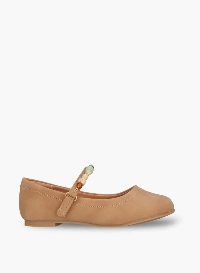 ليتل ميسي Girls Beaded Mary Jane Shoes