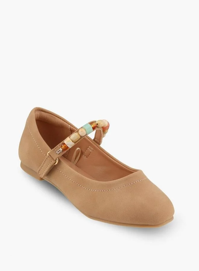 ليتل ميسي Girls Beaded Mary Jane Shoes