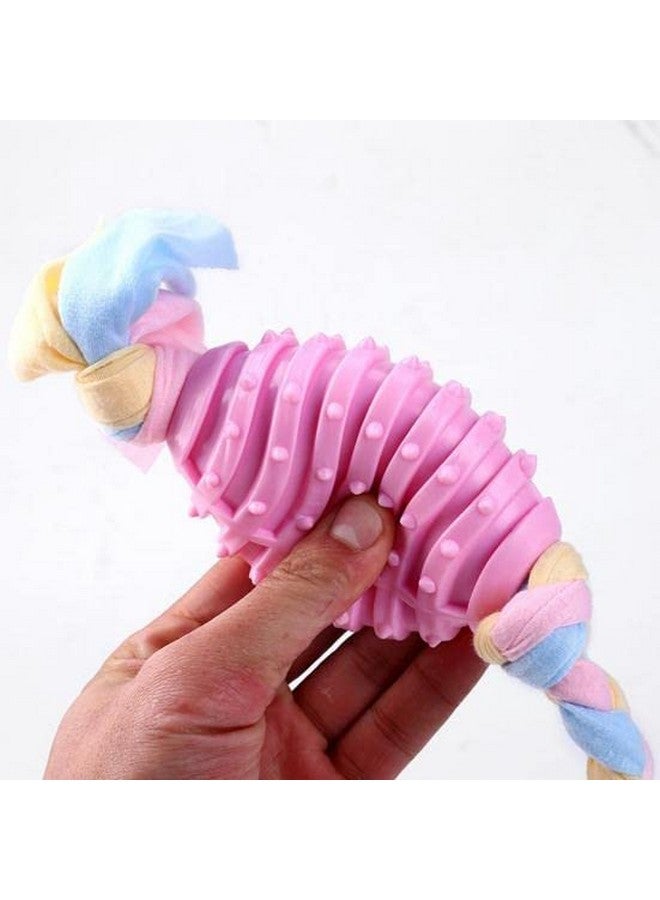 Emily Pets Durable Dog Interactive Toy Safe Bite Resistant With Cloth Strip Small Medium Large Rugby Teething(Sky Blue) - Image 3