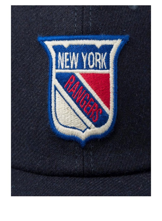 الإبرة الأمريكية قبعة AMERICAN NEEDLE نيويورك رينجرز الأسطورية من دوري الهوكي الوطني، مرخصة رسميًا من NHL، مزودة بحزام قابل للتعديل، لون كحلي (21005A-NYR-NVY) - Image 2