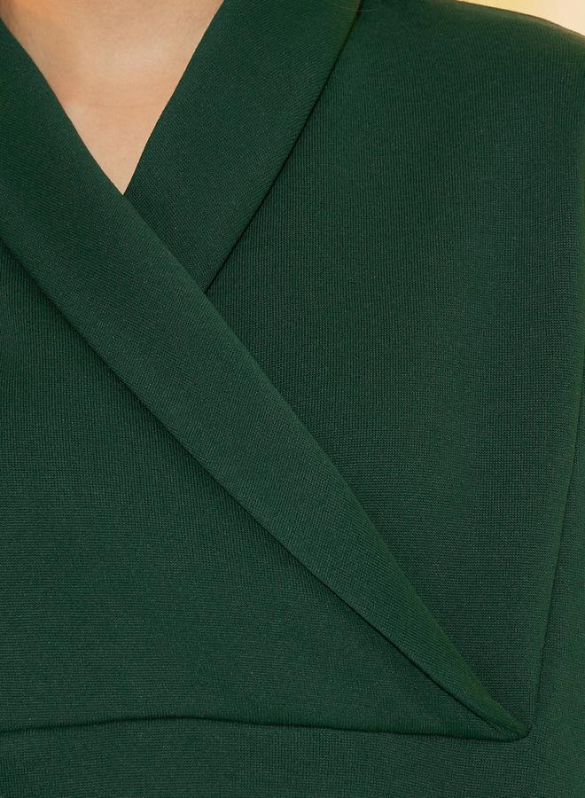 Take Two Solid Lapel Long Sleeve Sweatshirt - Image 3