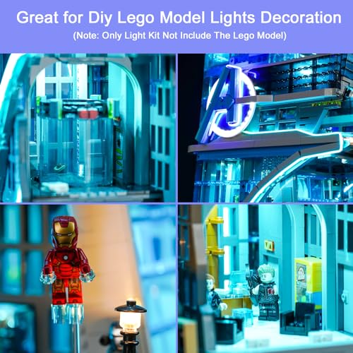 Hilighting Upgraded Led Light Kit for Lego Avengers Tower Battle Building Toy Set Compatible with Lego 76269 Model Not Included - Image 5