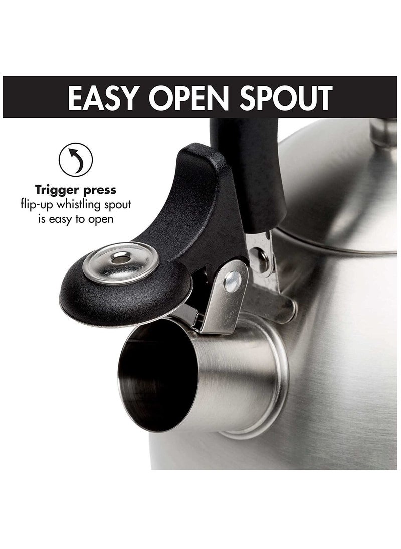 Arabest Tea Kettle, Stainless Steel Teapot with Heat-resistant Handle, Whistling Stovetop for Home  - Image 4