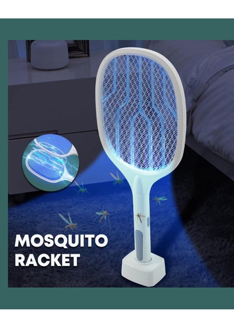 Yuwell 2 In 1 Electric Fly Swatter Mosquito Killer Bat Mosquitoes Lamp Racket Pest Killer USB Rechargeable Bug Zapper With Grid 3-Layer Mesh Insect Killer Electric Fly Trap For Home And Outdoor Pest Control - Image 4