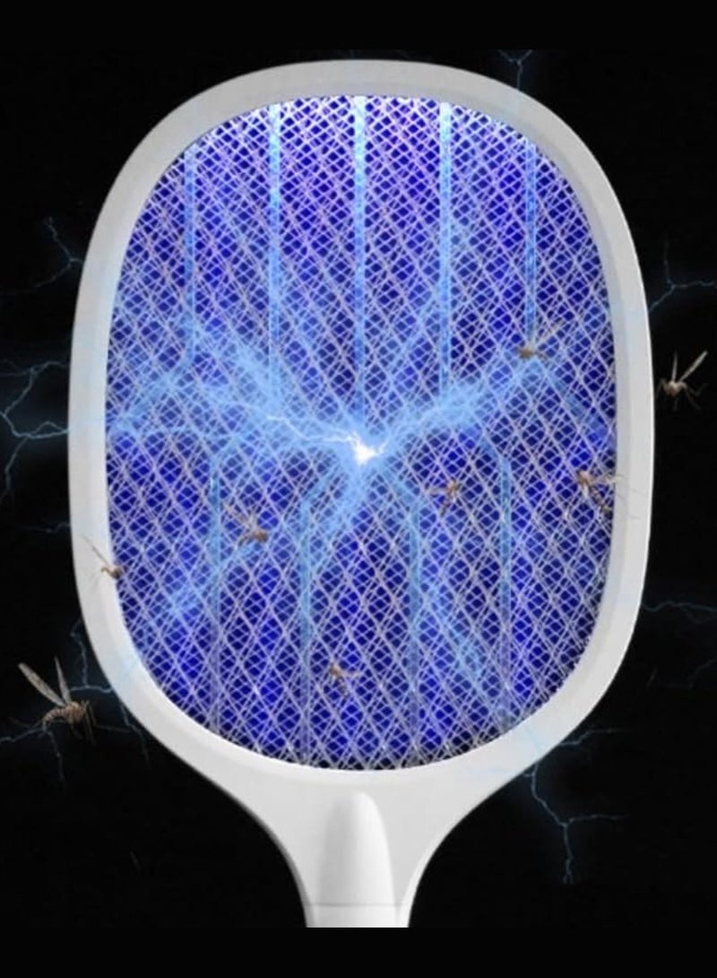 Yuwell 2 In 1 Electric Fly Swatter Mosquito Killer Bat Mosquitoes Lamp Racket Pest Killer USB Rechargeable Bug Zapper With Grid 3-Layer Mesh Insect Killer Electric Fly Trap For Home And Outdoor Pest Control - Image 3