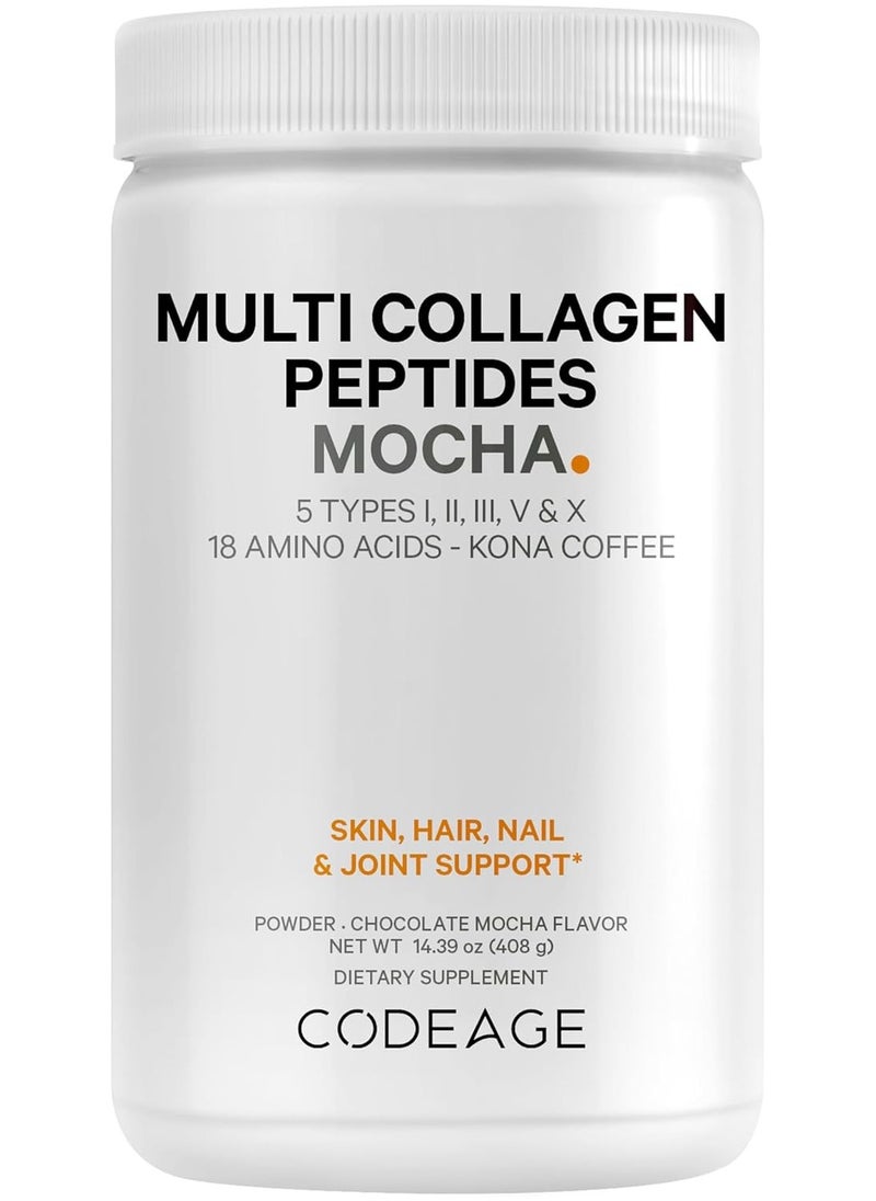 Codeage - Multi Collagen Peptides Mocha - 14.39 oz - Image 1