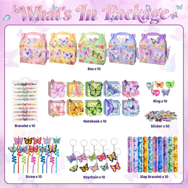 DMIGHT Butterfly Party Favors Fairy Birthday Party Supplies for Girls Kid Toy Gift Prize Goodie Bag Stuffer Butterfly Decorations Party Favors - Image 2